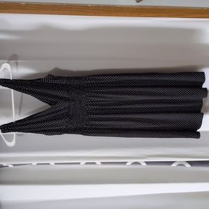 Black and white v-neck dress